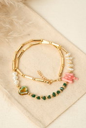 Heliophilia Silver Collar Multicolor de Metal Lacado con Resistencia al Deslustre